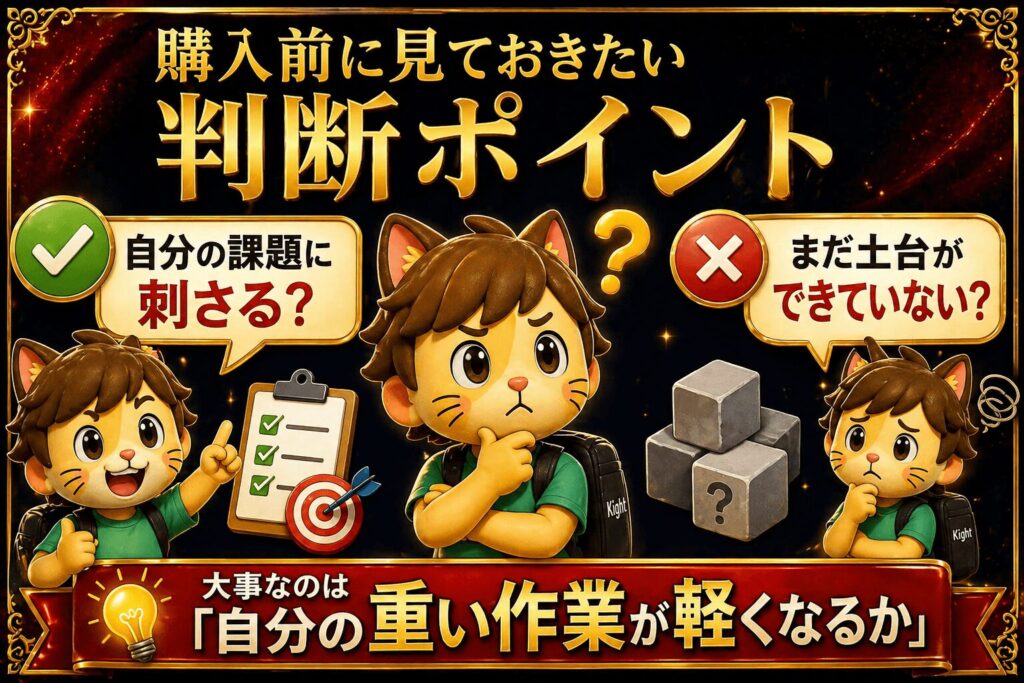 購入前に見ておきたい判断ポイント