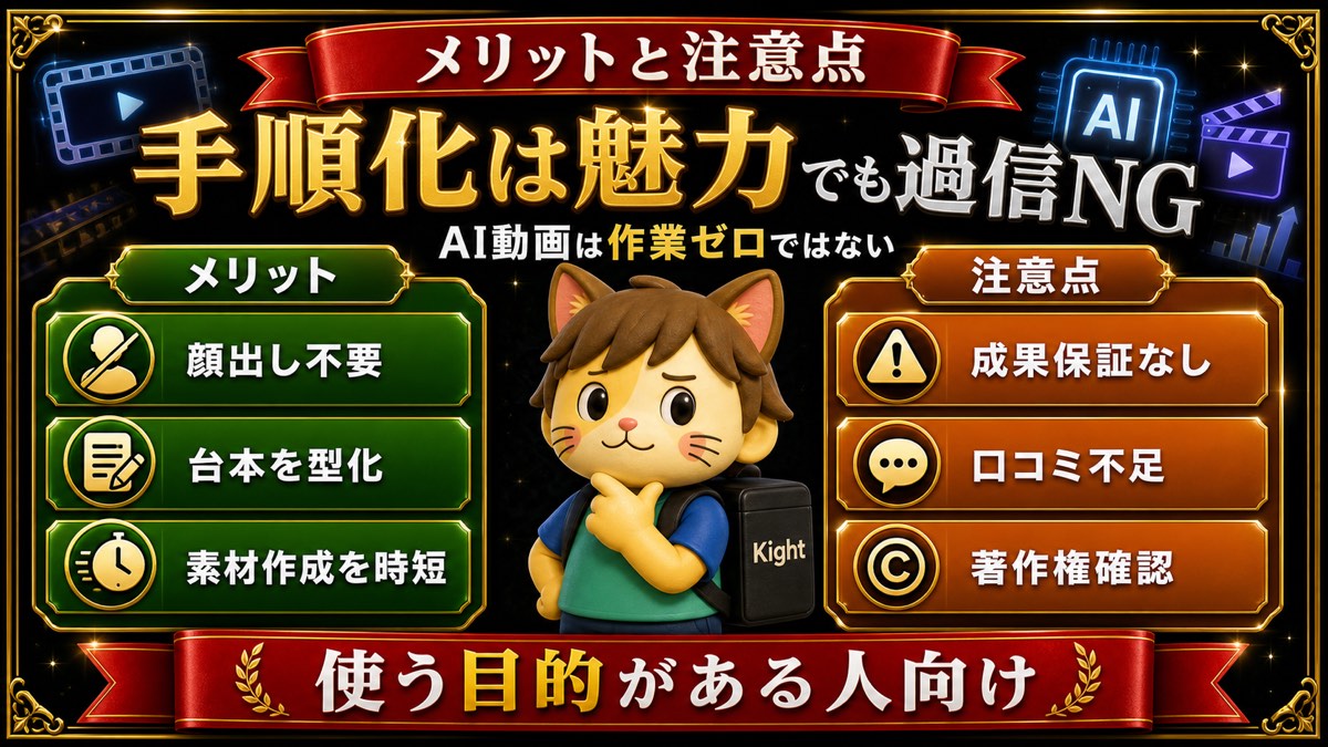 あつしのVeo 3.1 YouTubeショート量産ガイドのメリットと注意点