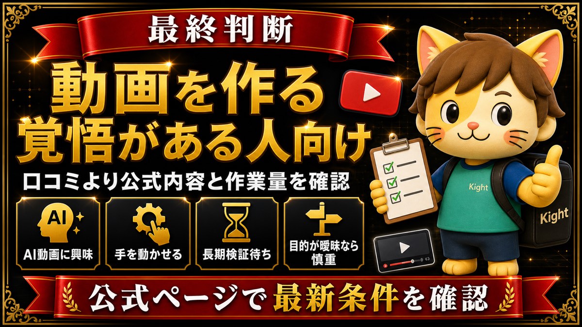 あつしのVeo 3.1 YouTubeショート量産ガイドの最終判断
