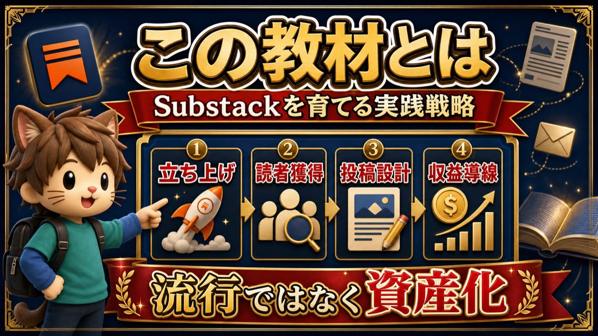 キャリア孔明のサブスタックの教科書とは