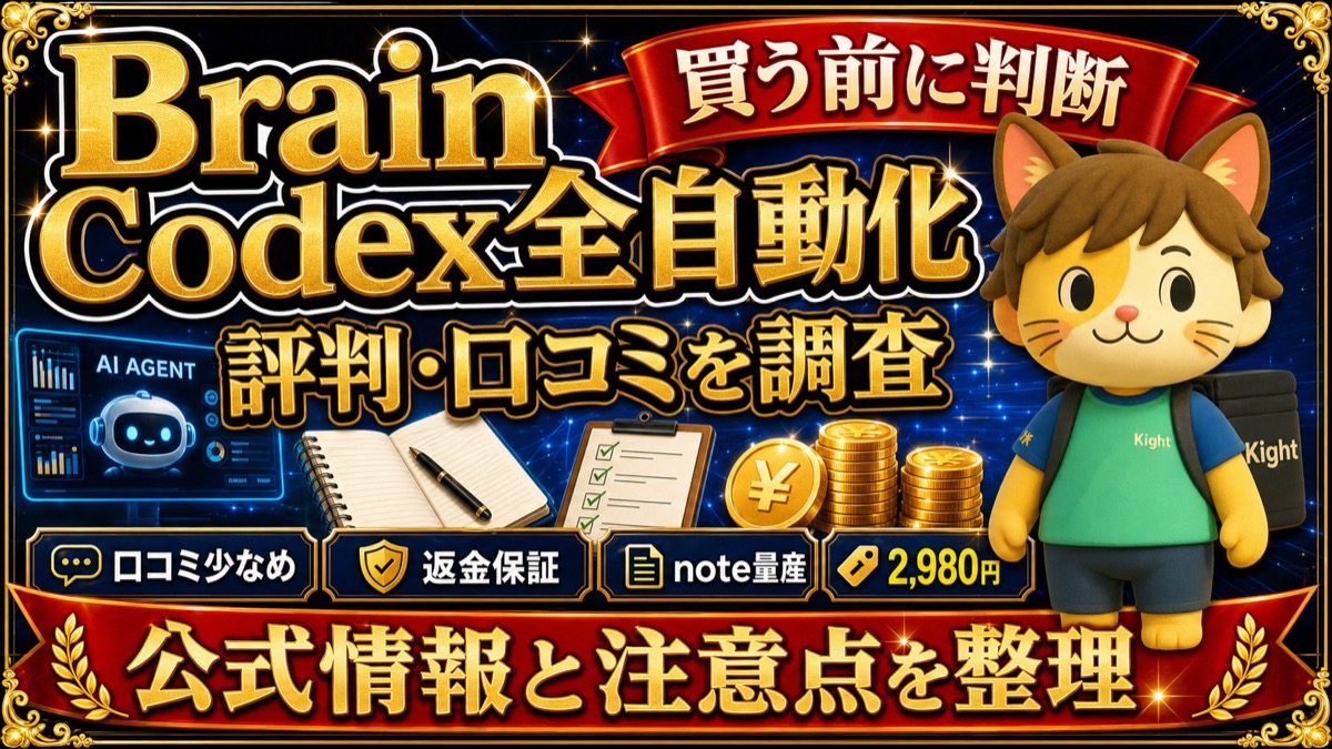 Codex全自動化マニュアルの評判・口コミ