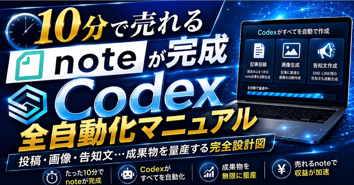 Codex全自動化マニュアルのBrain公式サムネイル