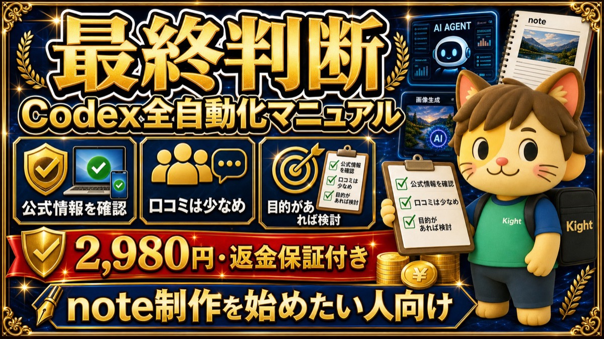 Codex全自動化マニュアルの総評