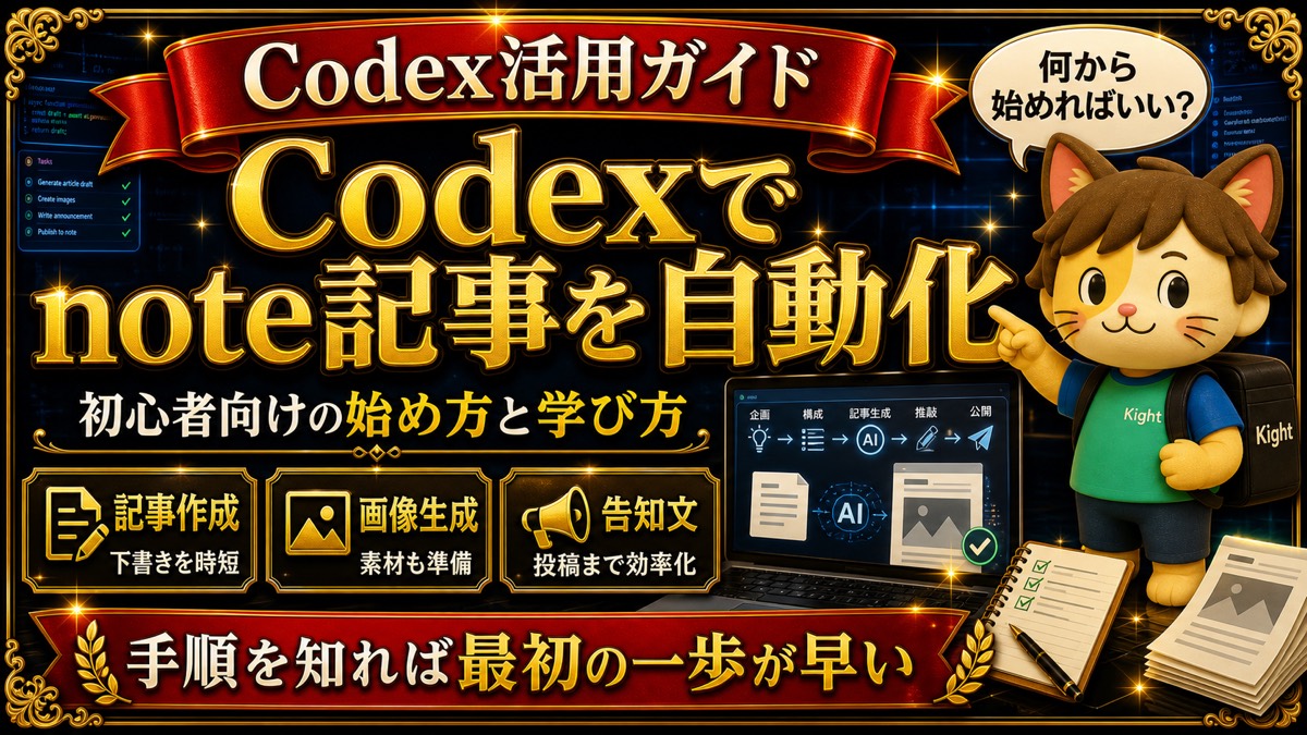 Codexでnote記事を自動化する初心者向けガイド