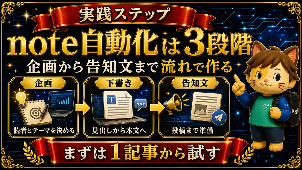 Codexでnote自動化を始める3ステップ