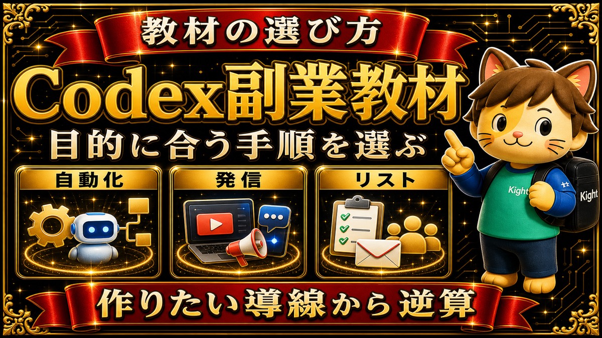 Codex副業教材の選び方