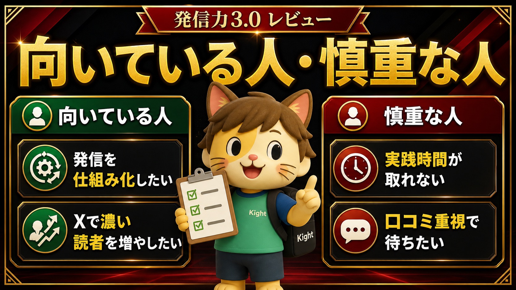 『発信力3.0』が向いている人・慎重な人