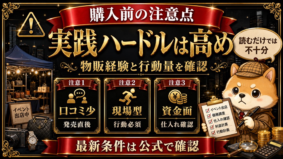 催事買取事業完全攻略の注意点・デメリット