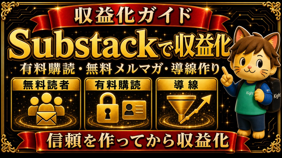Substackで収益化 有料購読 無料メルマガ 導線作り