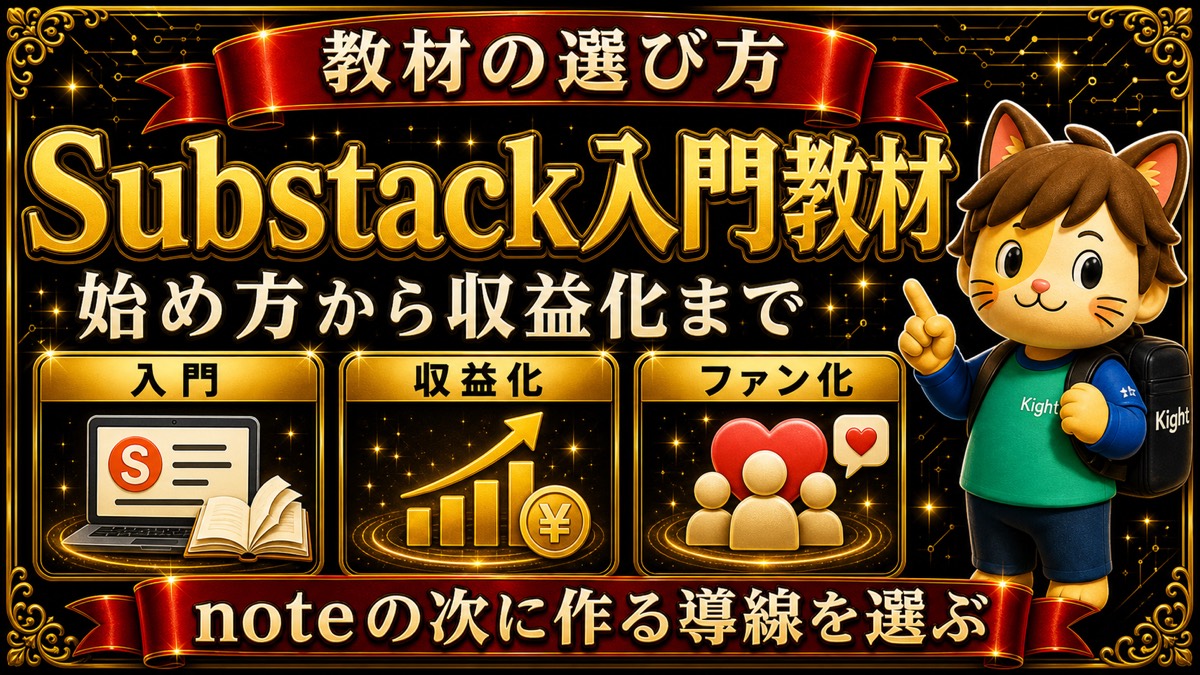 Substack入門教材の選び方