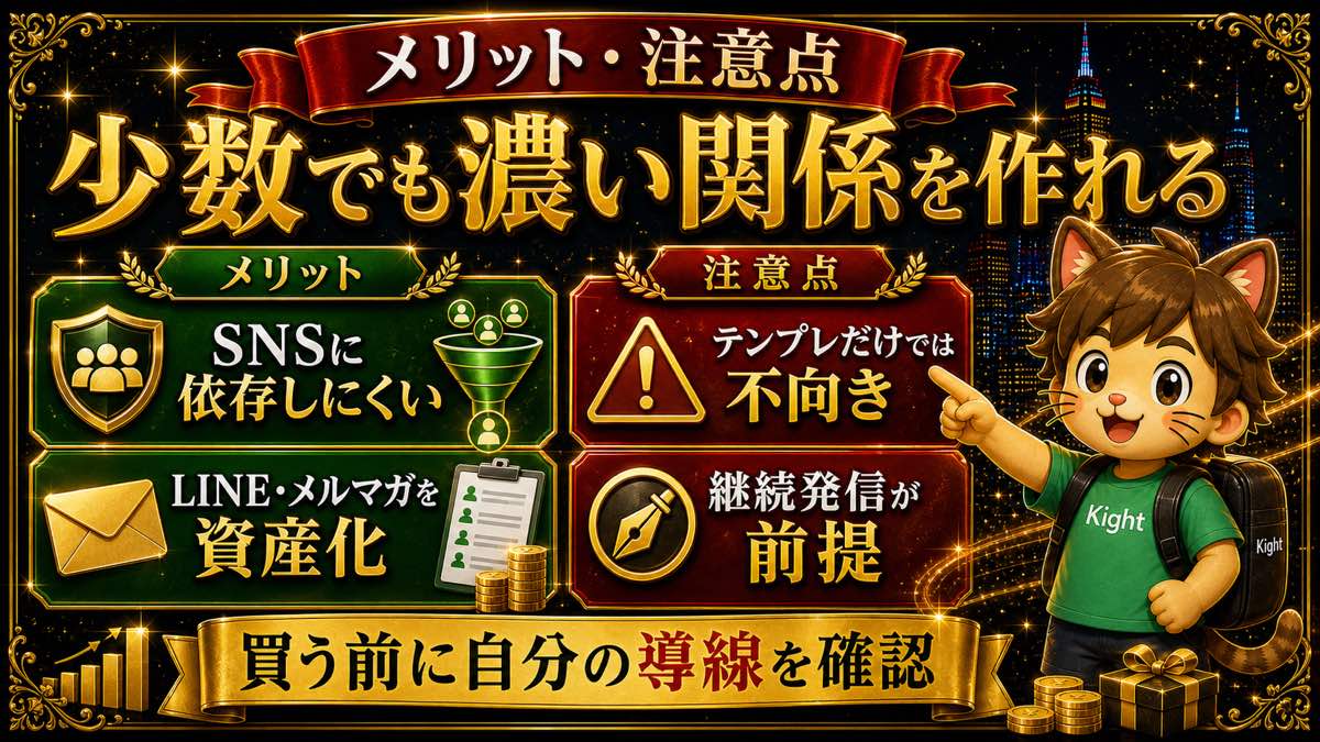 少数×信頼の資産型リスト戦略のメリットと注意点