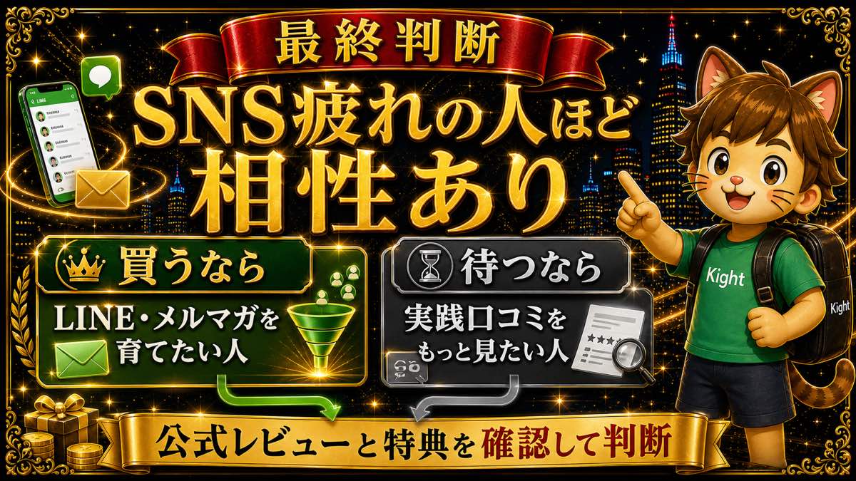少数×信頼の資産型リスト戦略の最終判断