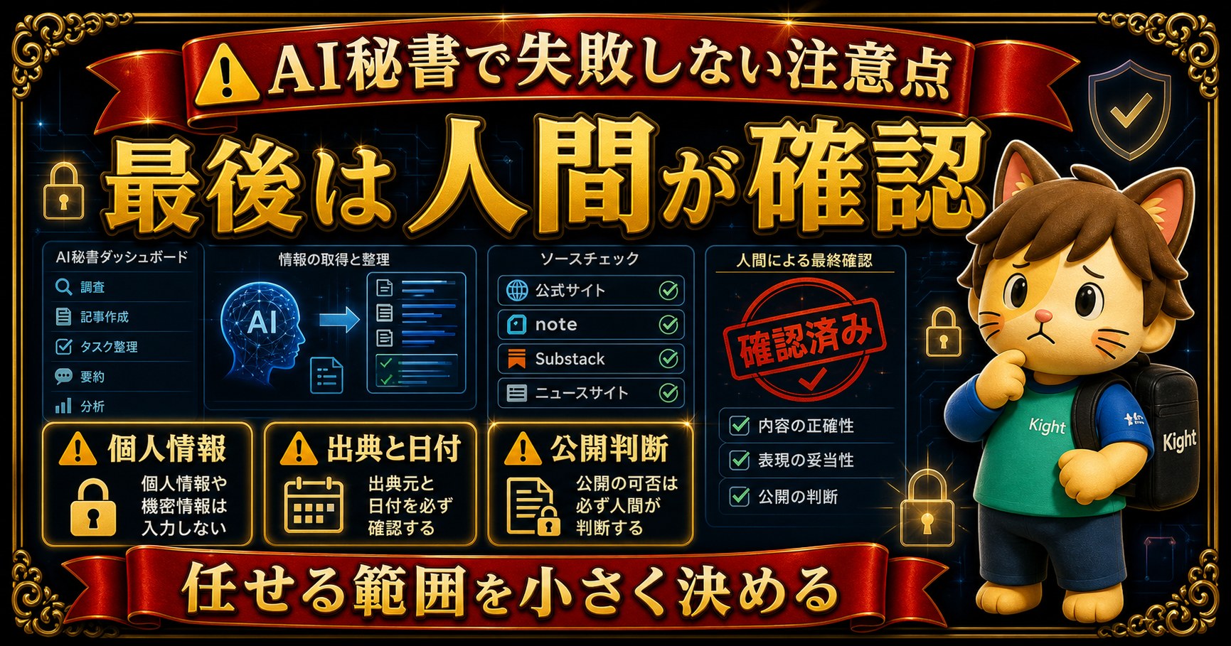 AI秘書で失敗しない注意点