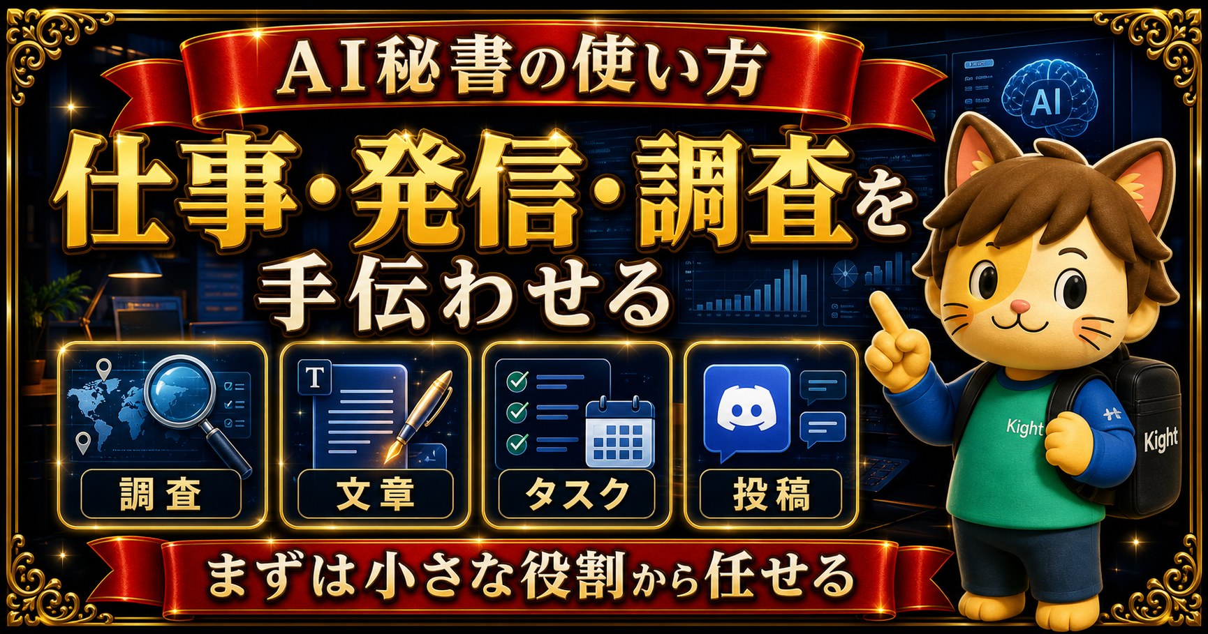 AI秘書の使い方 個人で仕事 発信 調査を手伝わせる実例集