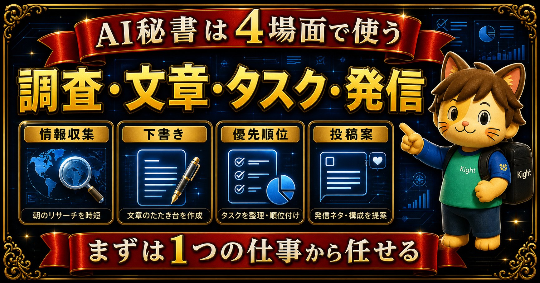 AI秘書は4場面で使う