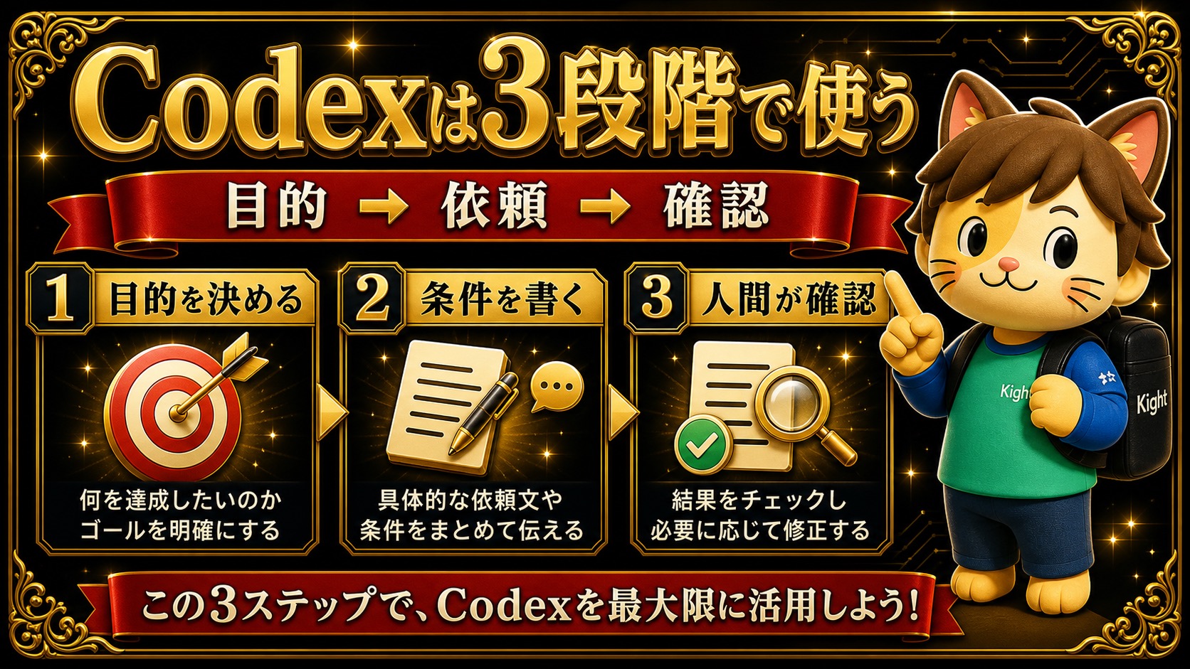Codexは3段階で使う 目的 依頼 確認