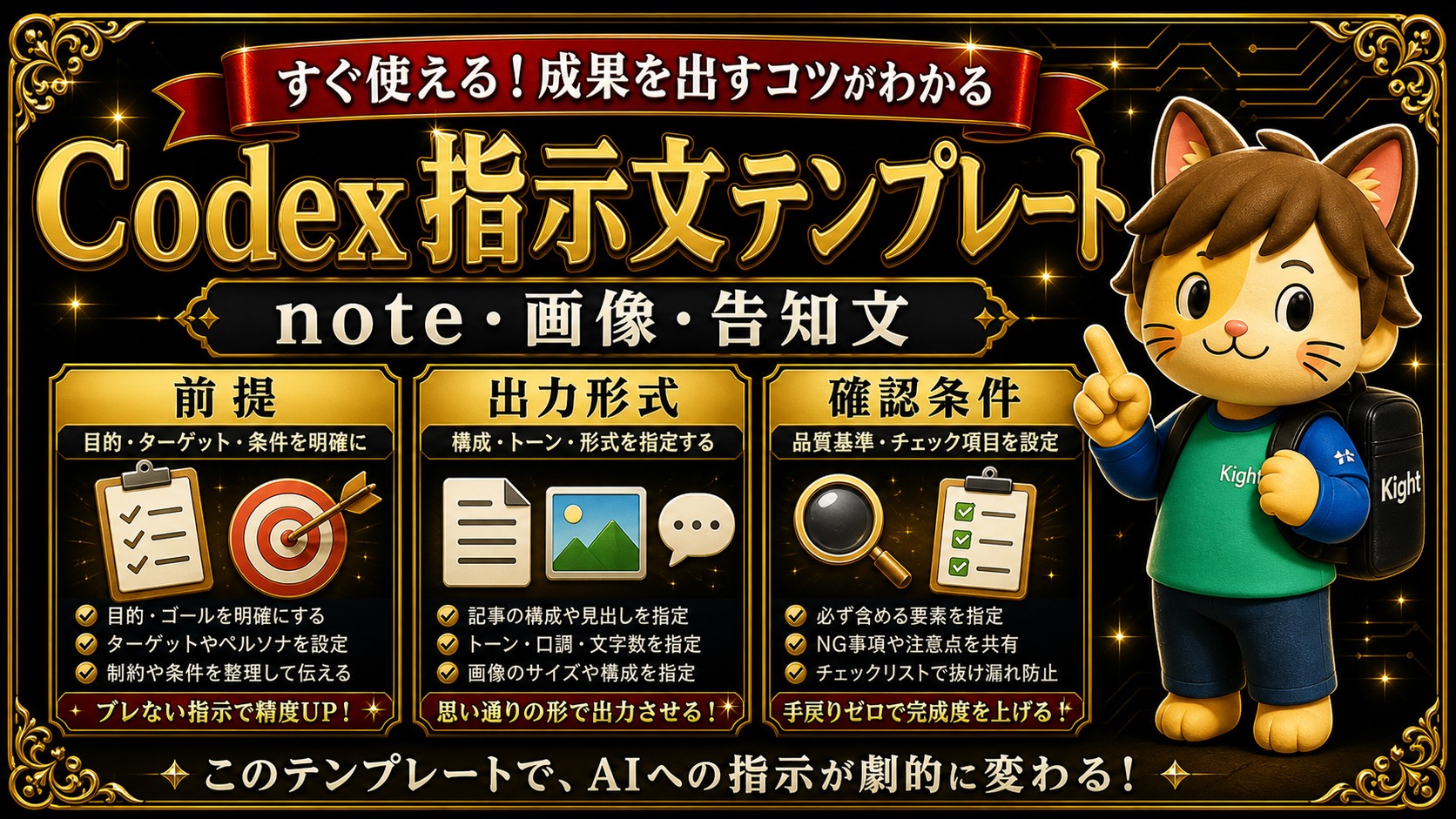 Codex指示文テンプレート note 画像 告知文を作る依頼例