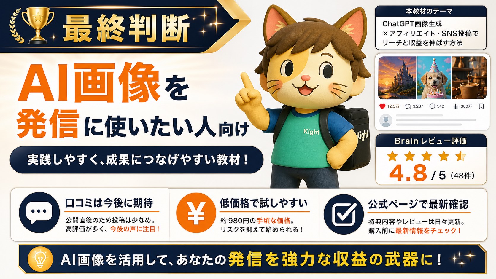 カピパラおじさんのChatGPT画像生成教材の最終判断
