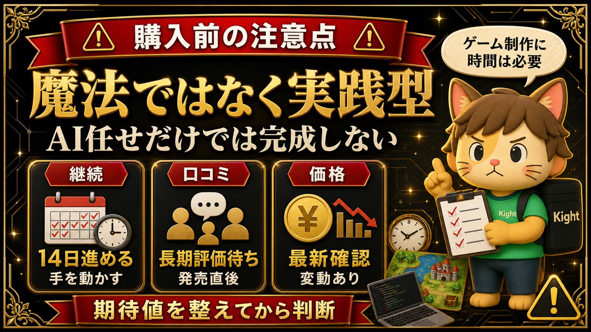 お寿司職人のRobloxゲーム制作14日間教材の注意点