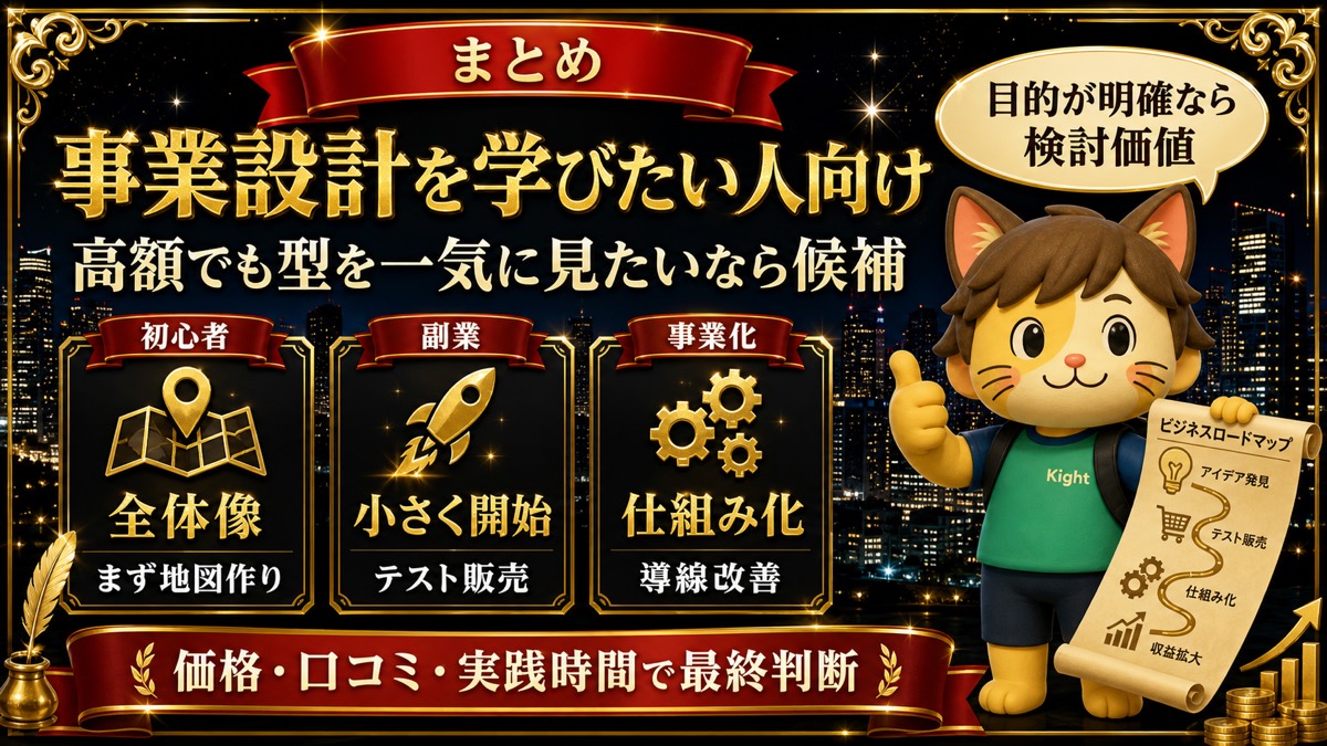 AI時代のスモールビジネス大全の最終判断