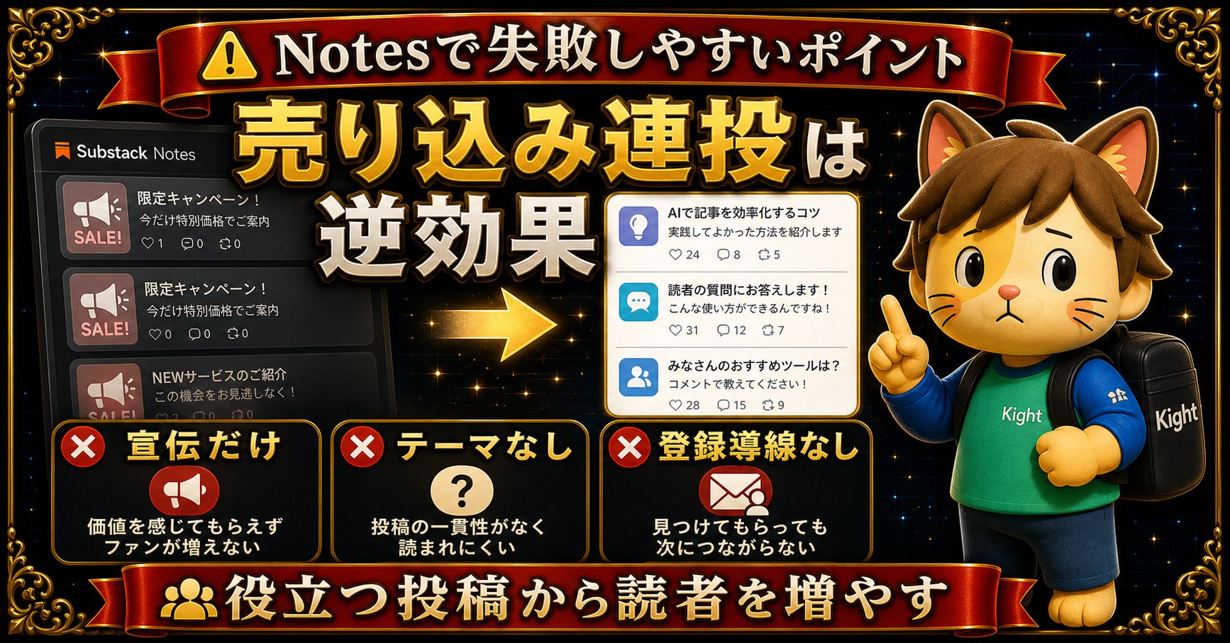 Substack Notesで失敗しやすいポイント