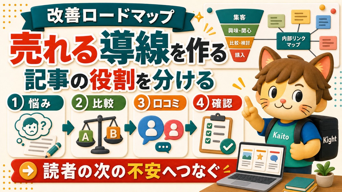 Brainアフィリエイトの導線改善ロードマップ