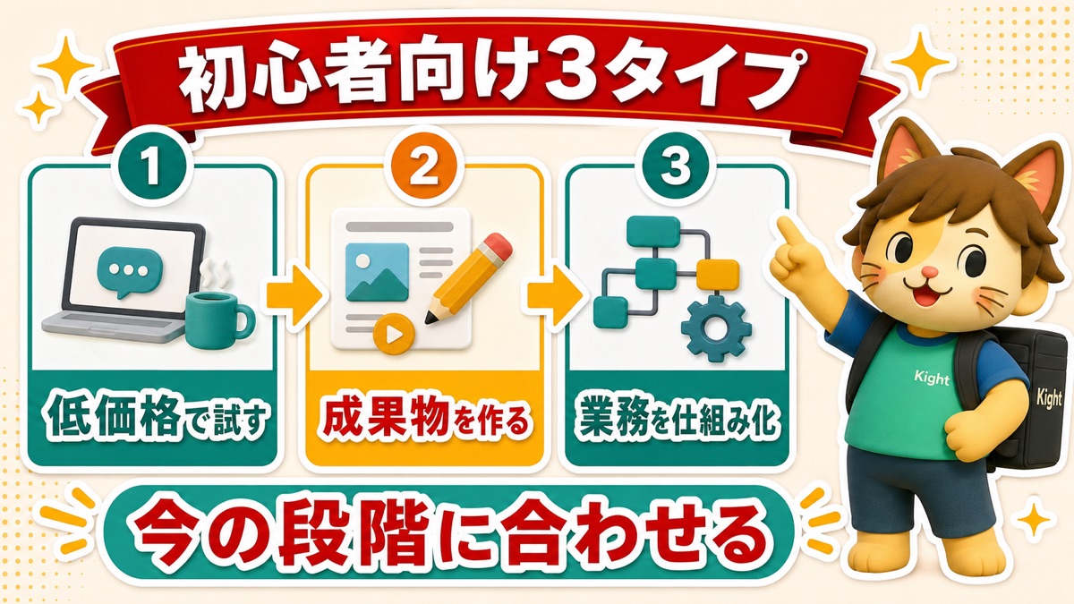 初心者向けBrain AI教材の3タイプ