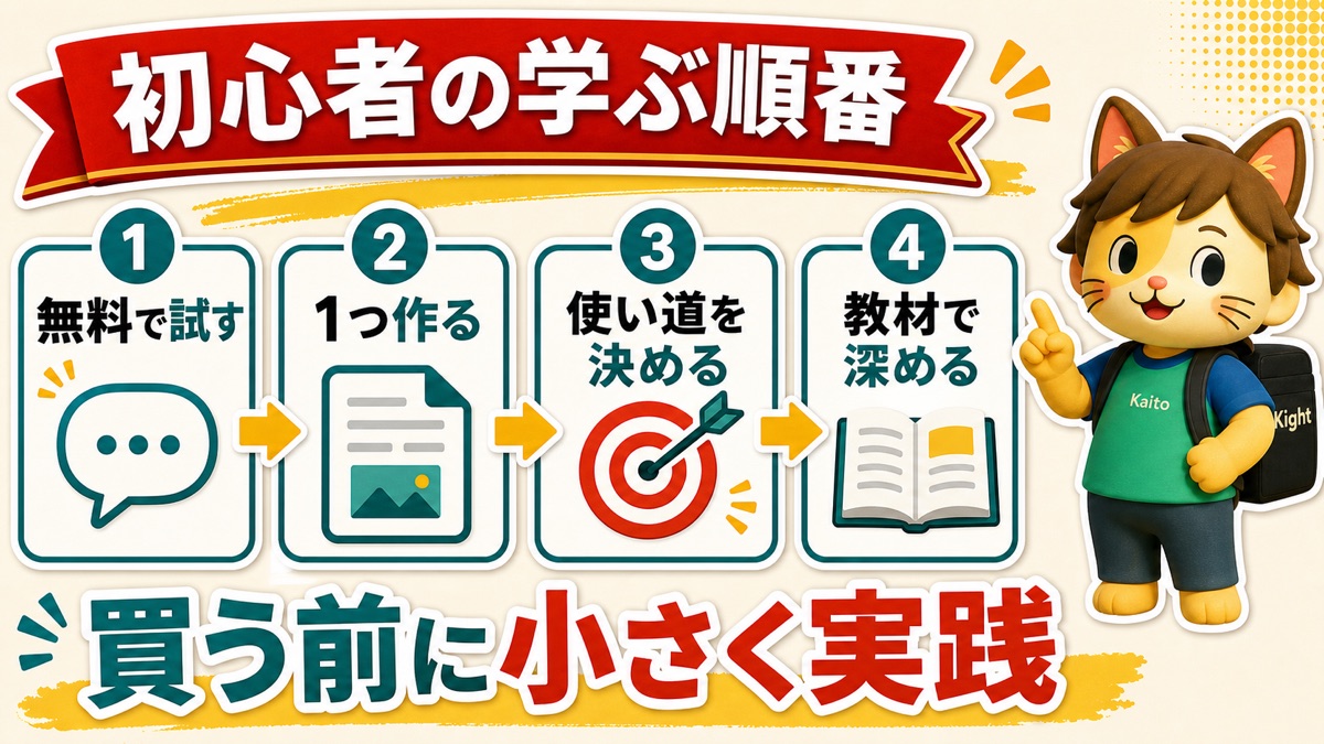 初心者がChatGPT教材を学ぶ順番