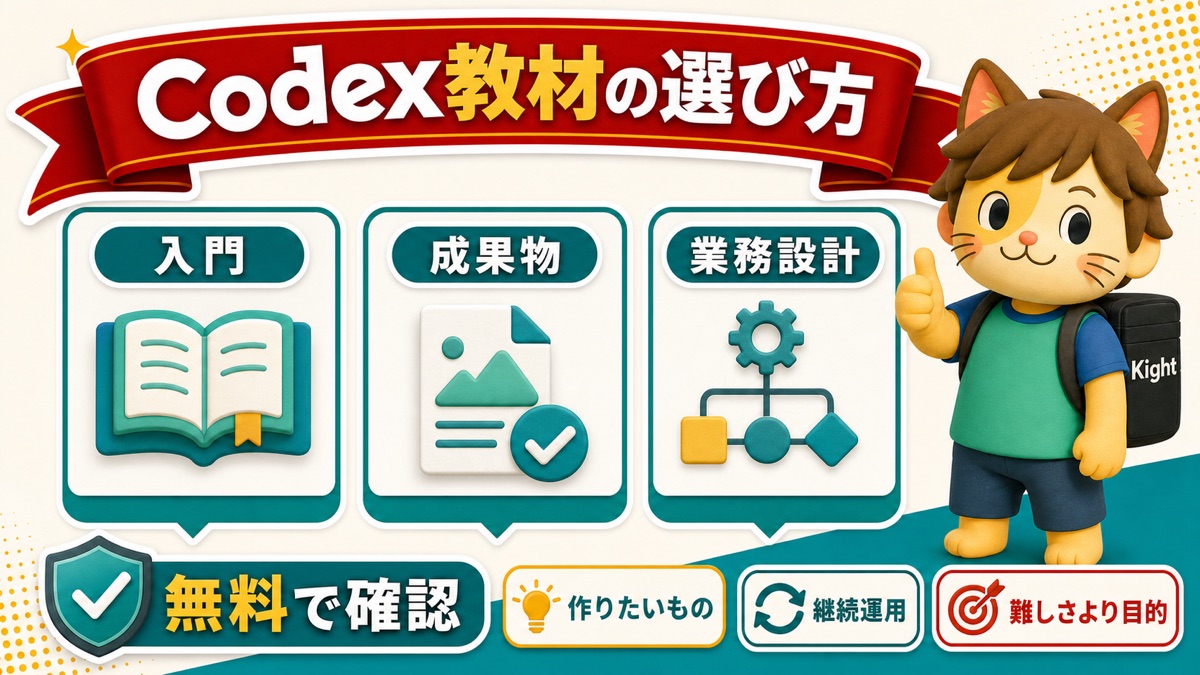 初心者向けCodex教材の選び方