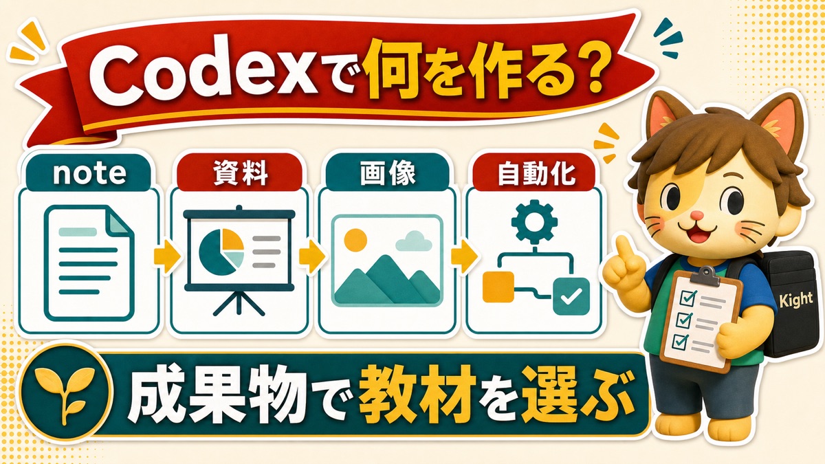 Codexで作りたい成果物から教材を選ぶ