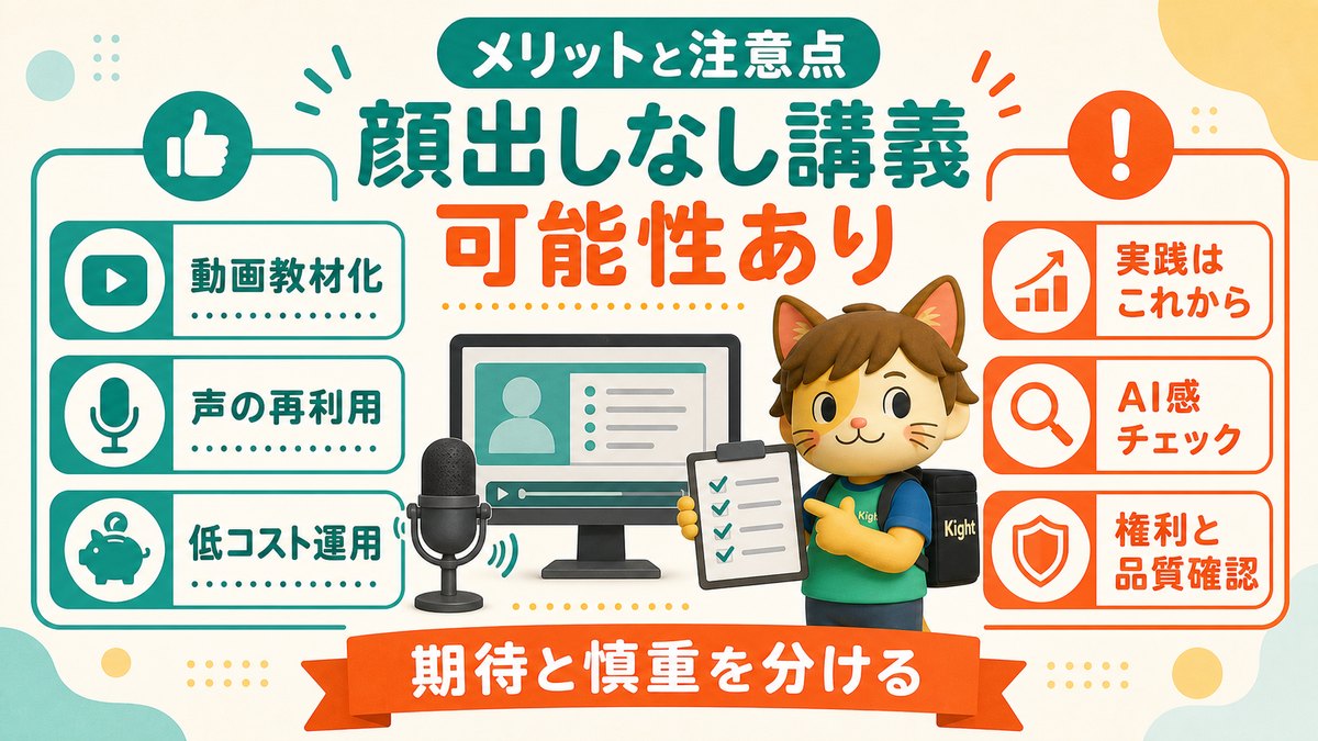 AIで動画講義を作る方法のメリットと注意点