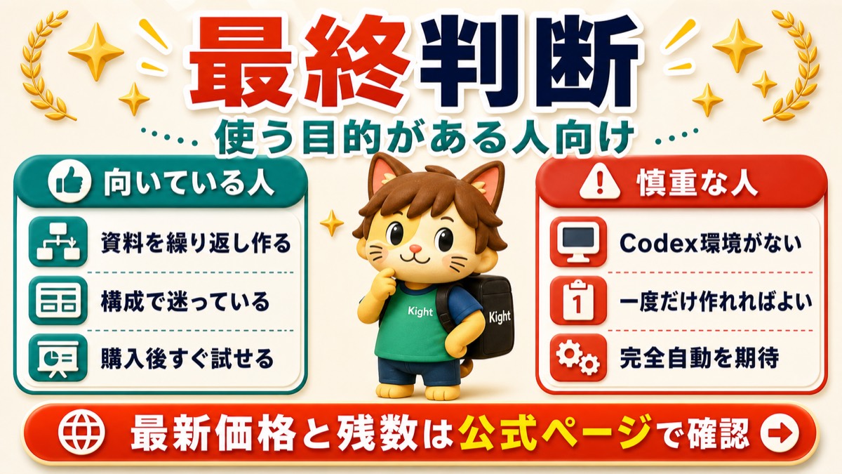 伝わる資料の差は脳の負担だったの最終判断