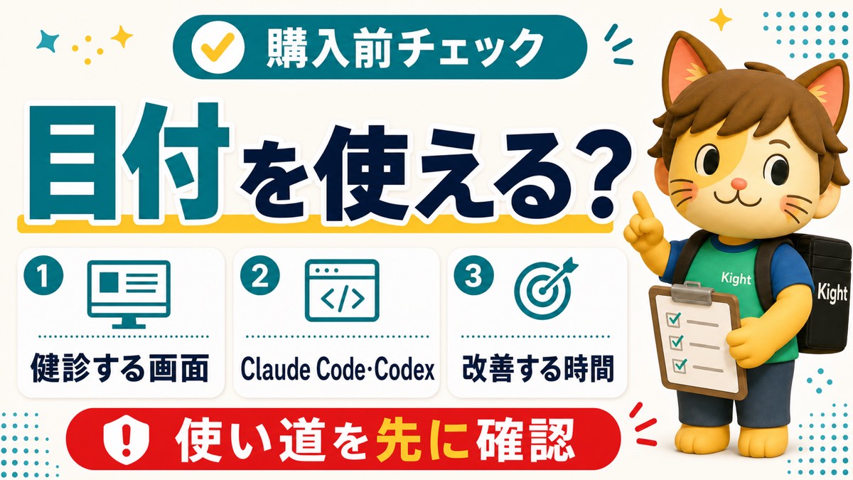 目付の購入前チェック