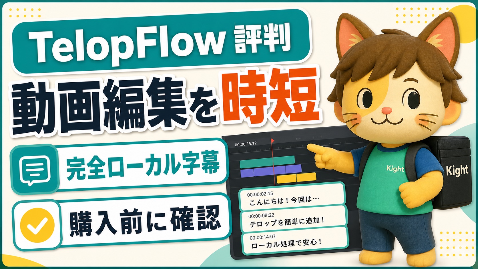 TelopFlowはPremiere Pro内で字幕とカット編集を効率化
