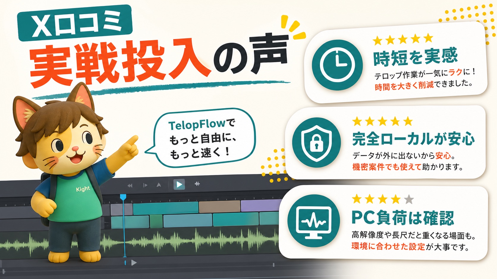 TelopFlowのX口コミと実戦投入の声