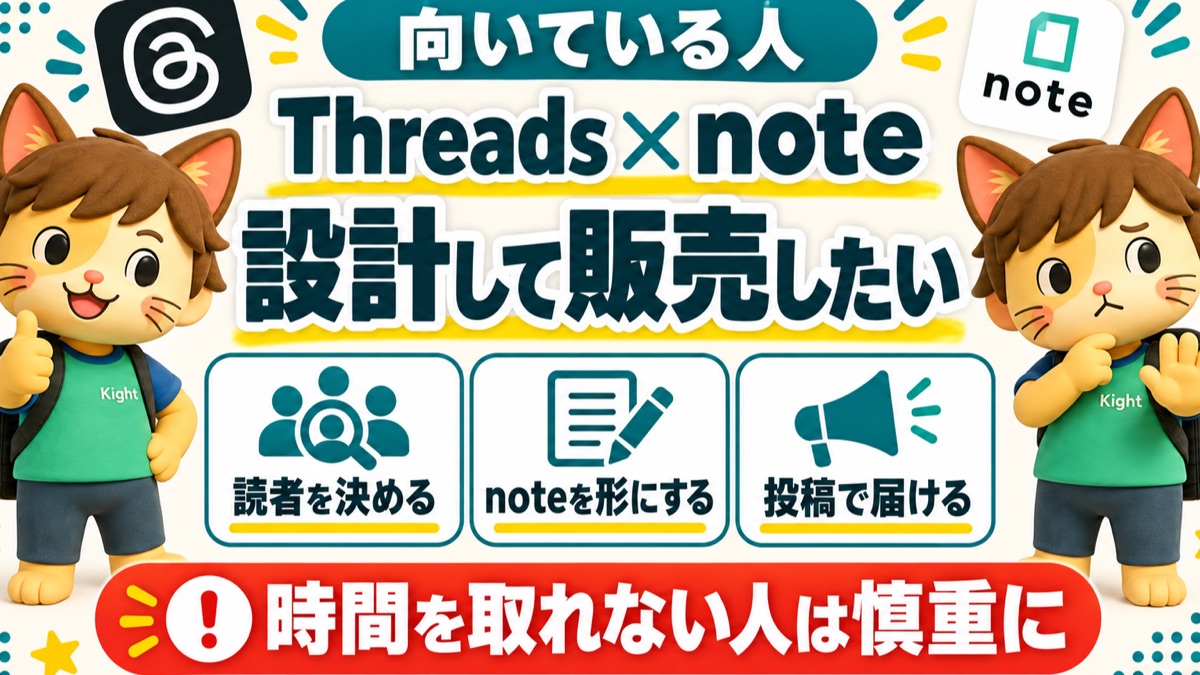 あおいのゼロから始めるThreads×note：購入前の適性チェック