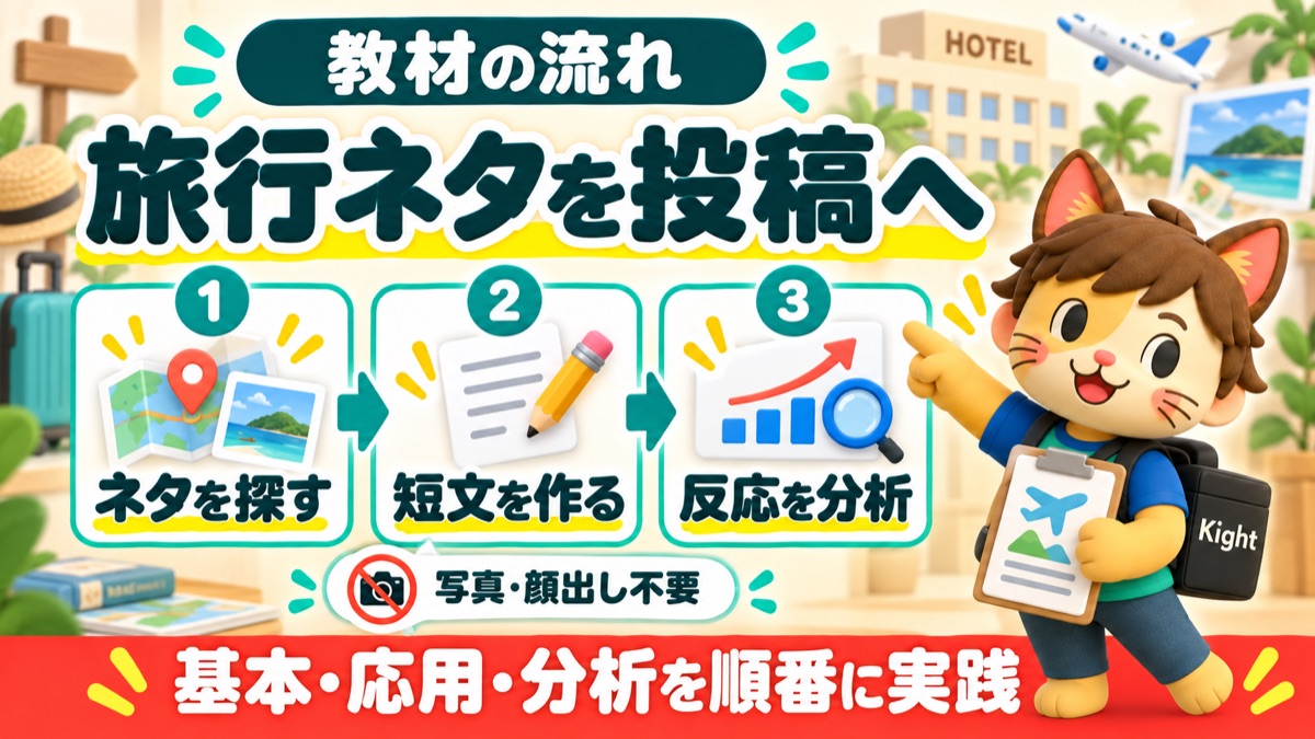 バズたびで旅行ネタをThreads投稿へ変える流れ