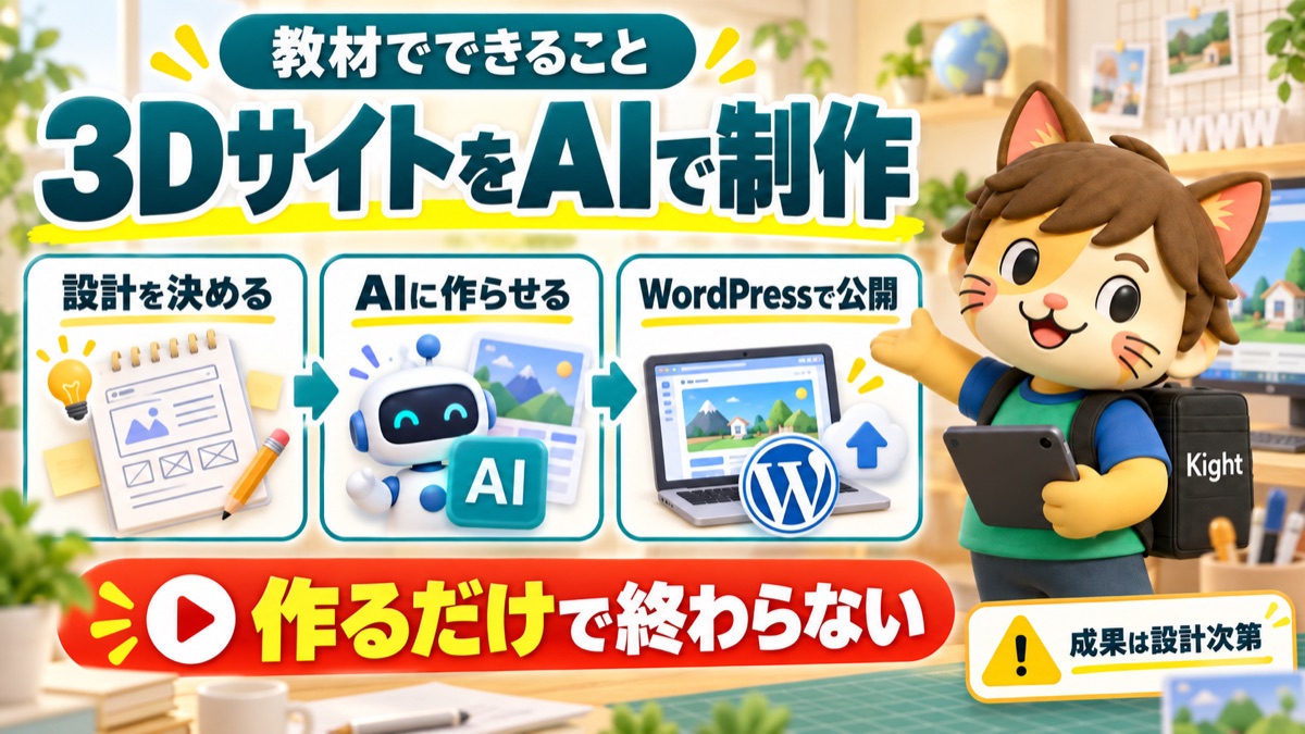 AIで作る3Dホームページの教科書でできること
