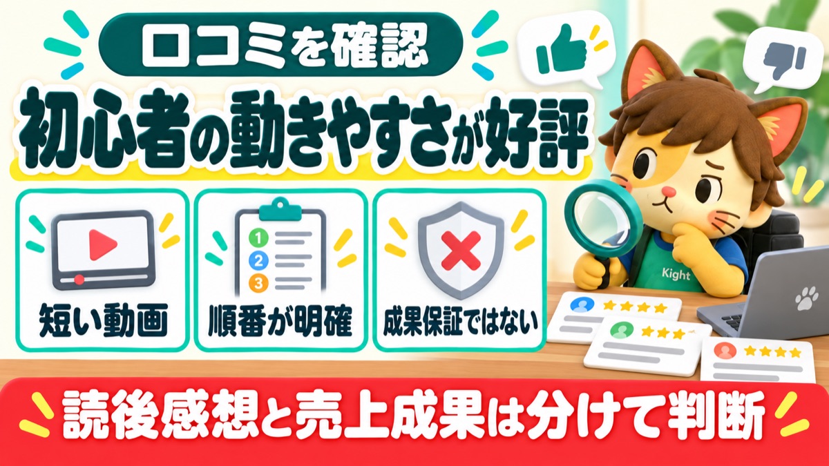AI×Brainアフィ ゼロイチ講座の口コミと評判の見方