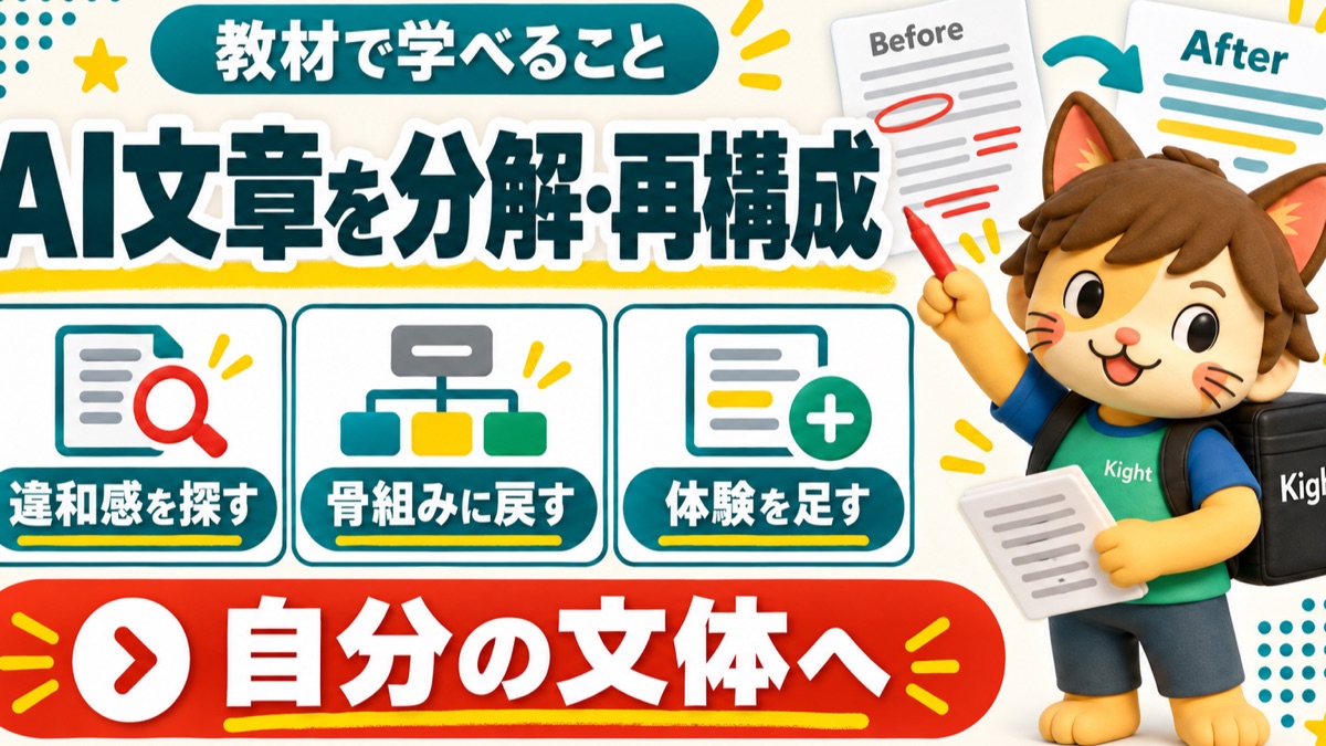 ラッタのAI文章リライト実演教材：教材の内容