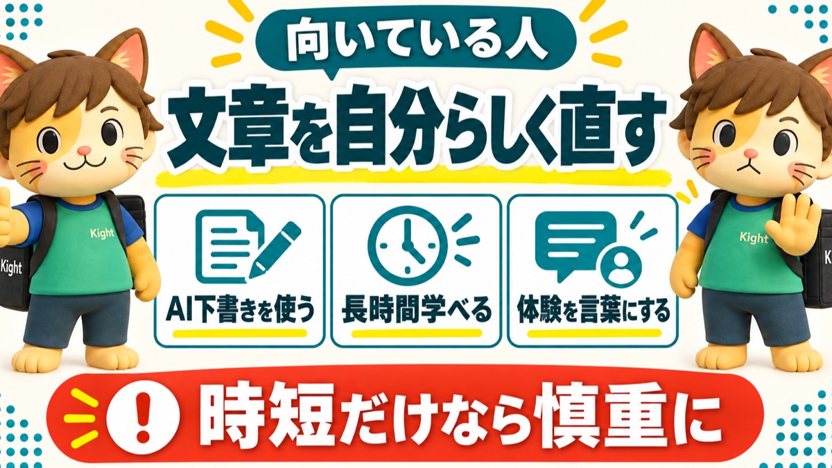 ラッタのAI文章リライト実演教材：購入前の適性チェック
