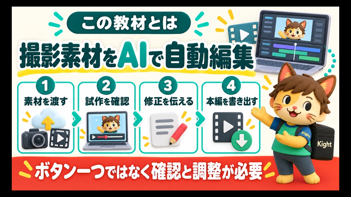 YouTube自動編集スキルの内容と4つの流れ