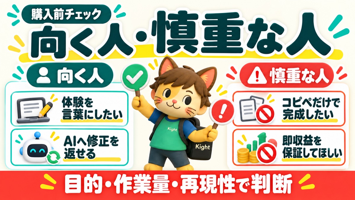 AIライティング極みが向いている人と慎重な人