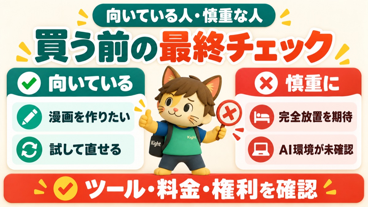 全人類漫画家計画が向いている人と慎重な人