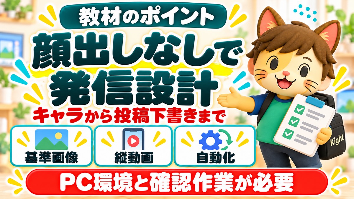 AIインフルエンサーの教科書の内容と必要な作業環境