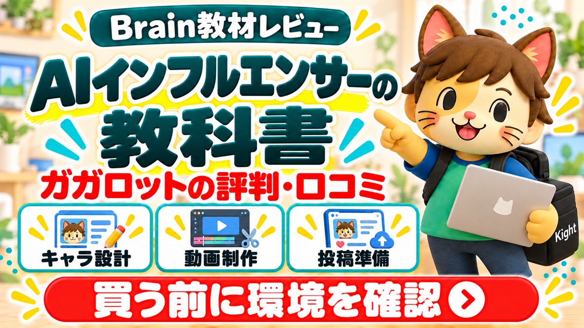 ガガロットのAIインフルエンサーの教科書の評判・口コミ