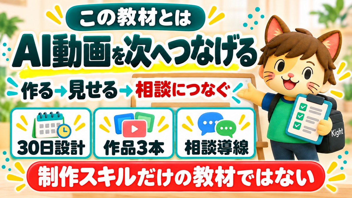 AI動画を作るから活かすへ進む教材