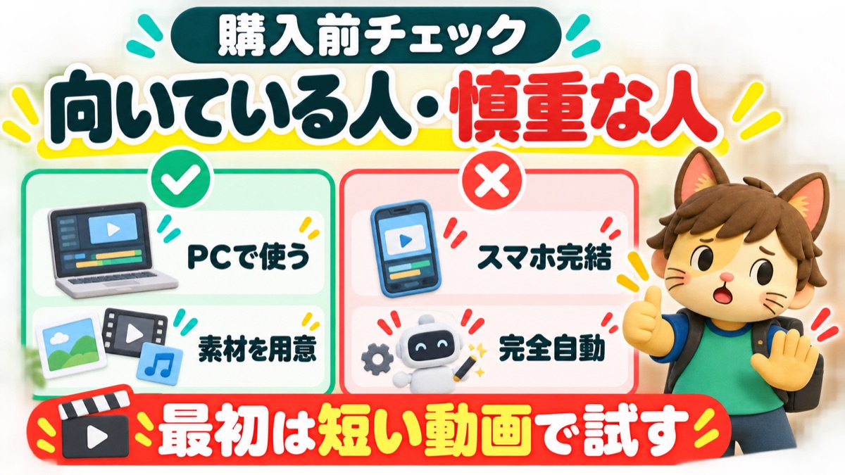 AIリール編集スキルが向く人と慎重な人