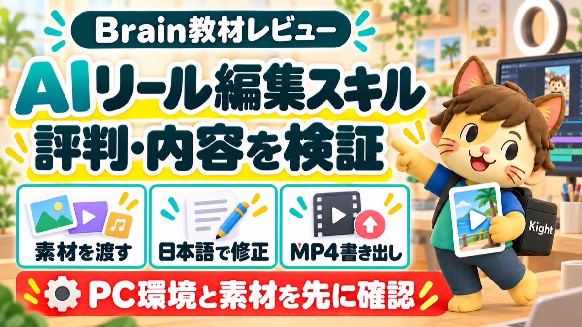 りこのAIリール編集スキルの評判・内容を検証