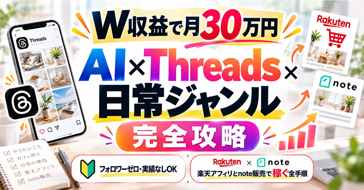 やすもりのAI×Threads×日常ジャンル完全攻略 公式サムネイル